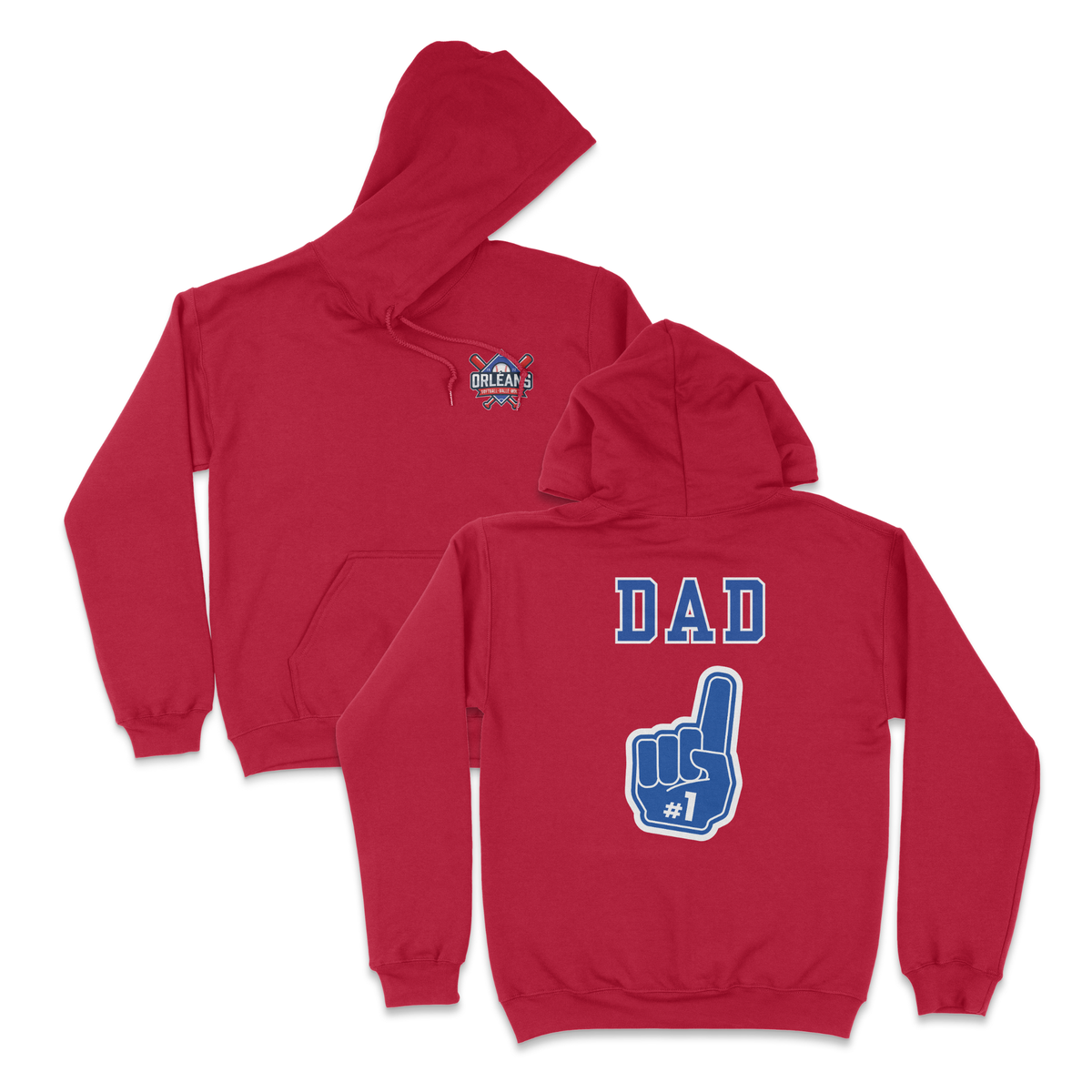 ORLEANS SOFTBALL #1 DAD HOODIE