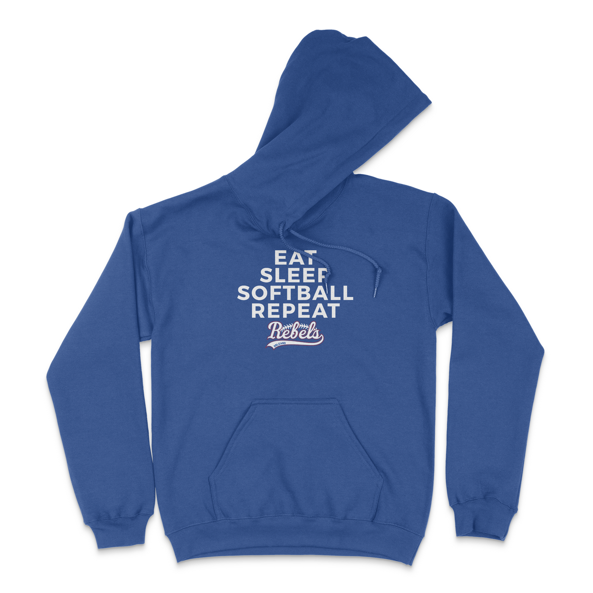 ORLEANS REBELS EAT, SLEEP, SOFTBALL, REPEAT HOODIE
